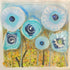 Fused Glass Blue Flower Deep Box Frame