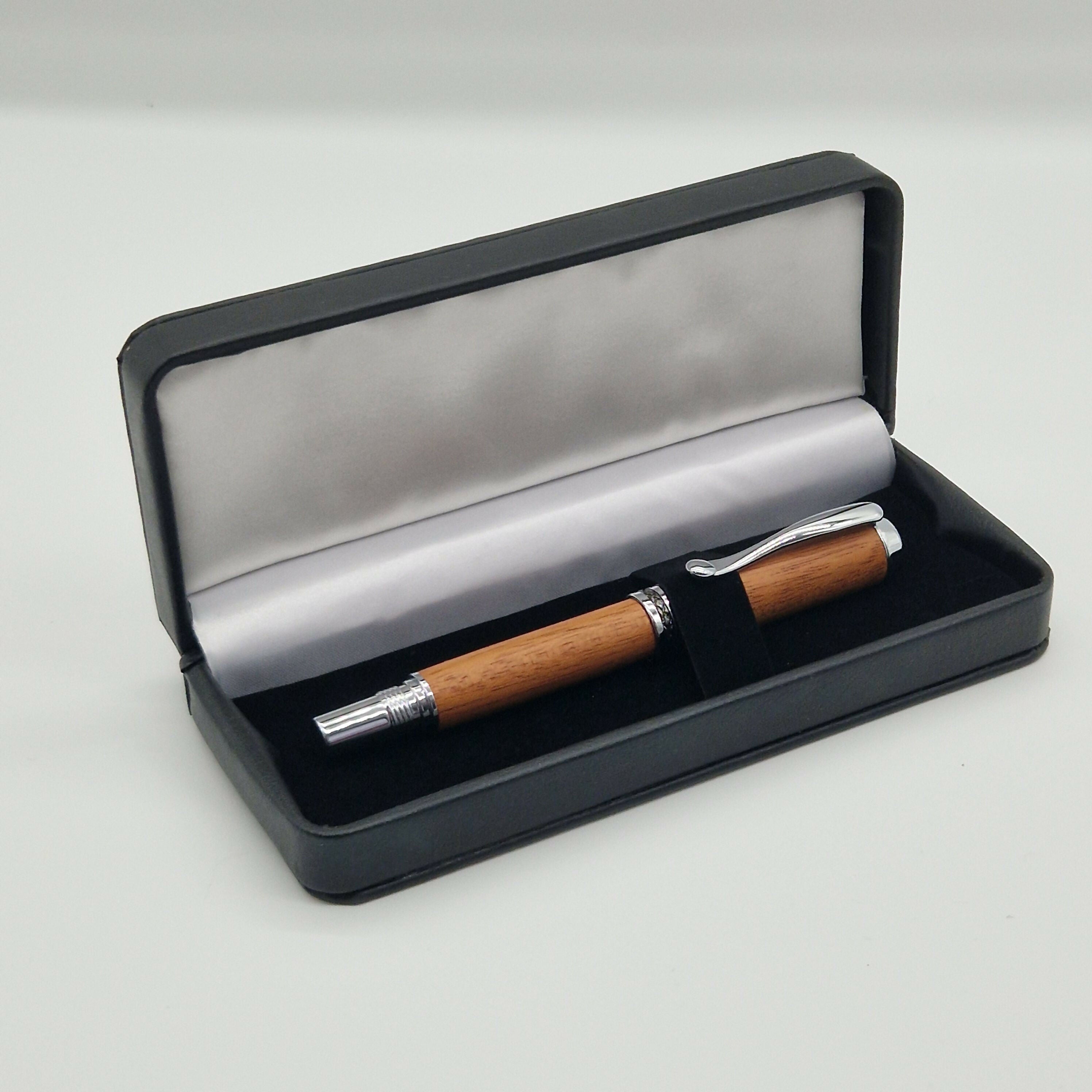 Hand Turned Rollerball pen made from Mahogany Wood