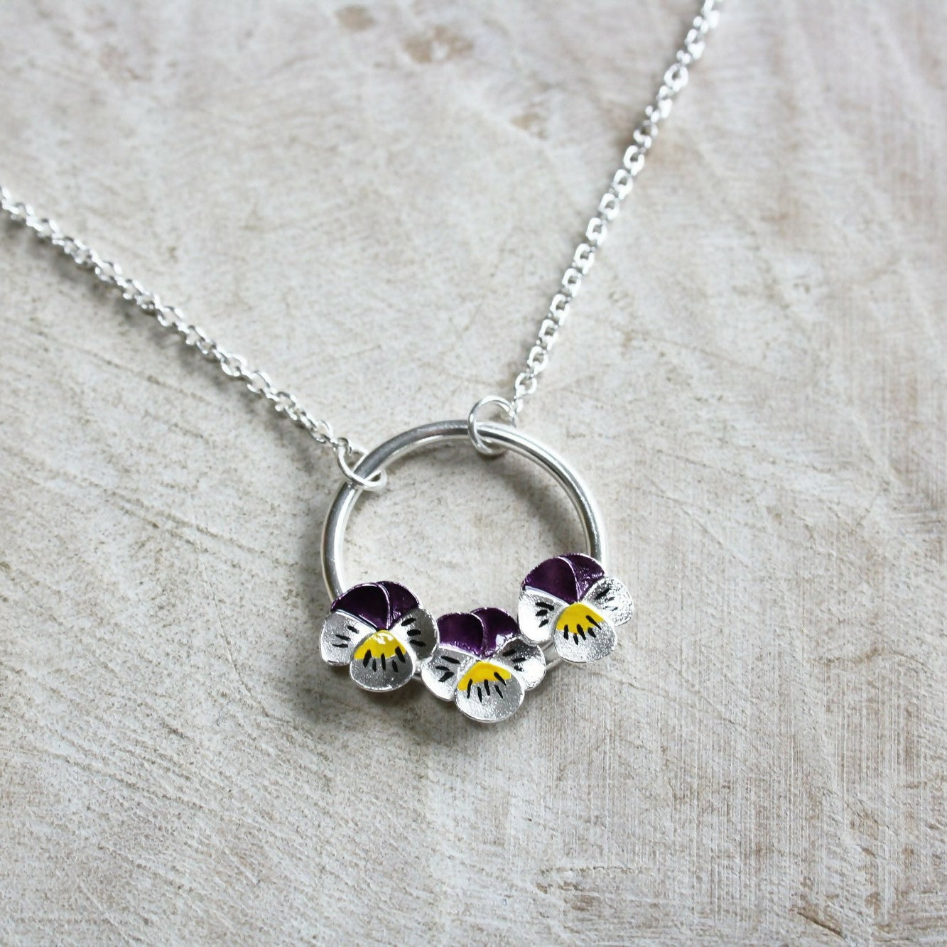 Pansy Ring Necklace