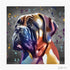 BULLMASTIFF DOG COLOUR SPLASH MOUNTED ARTWORK.