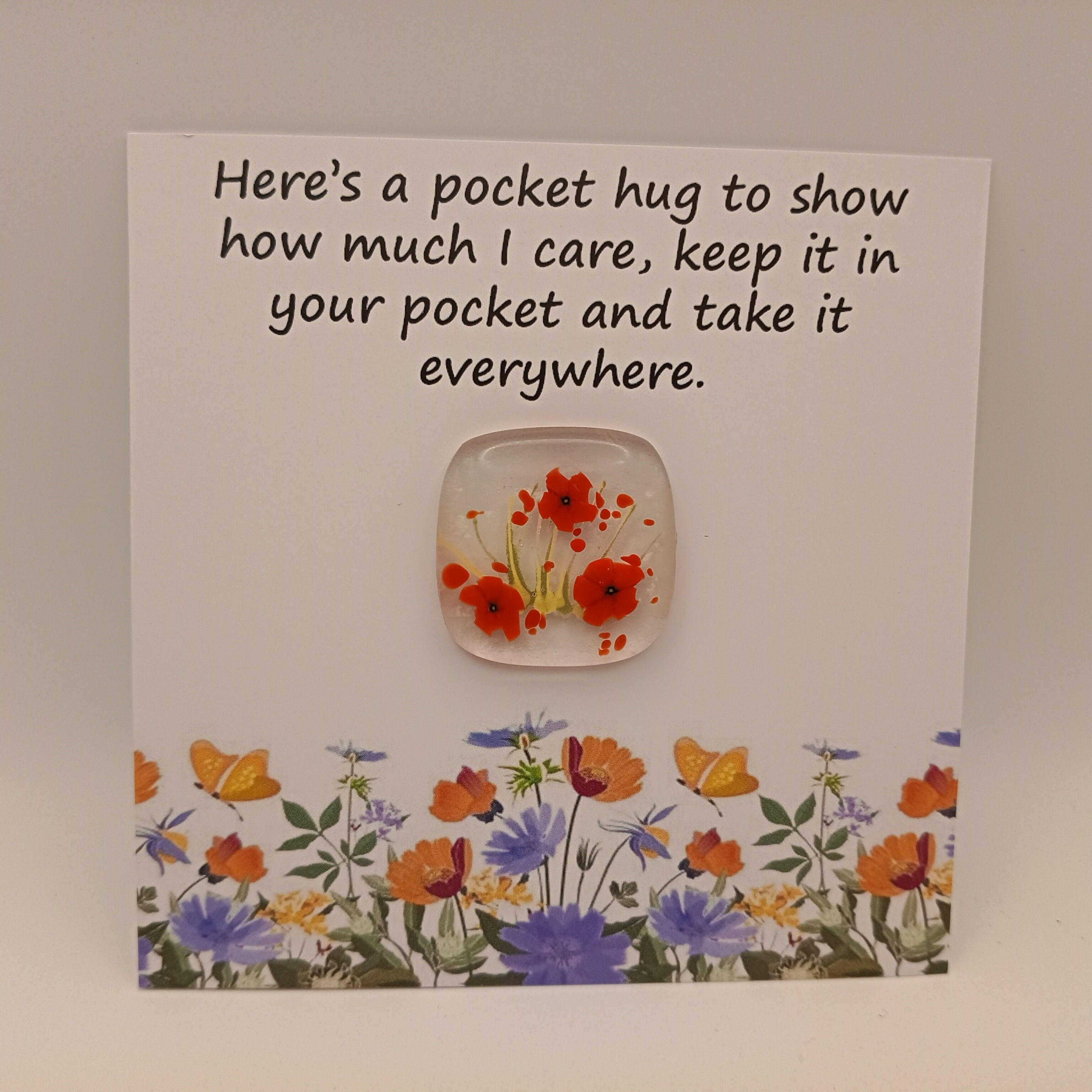 Fused Glass Pocket Hug Card
