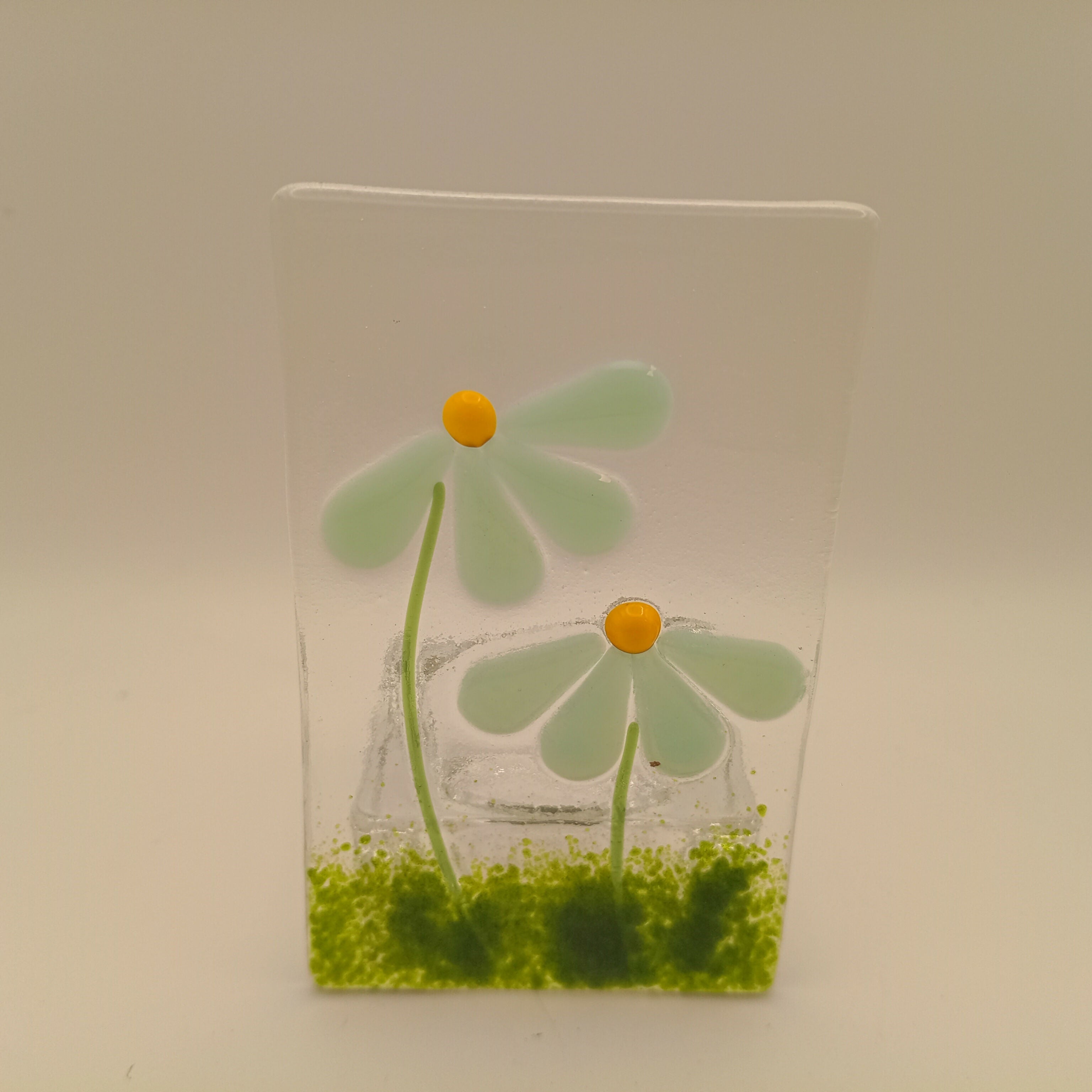 Fused Glass Flower Tealight