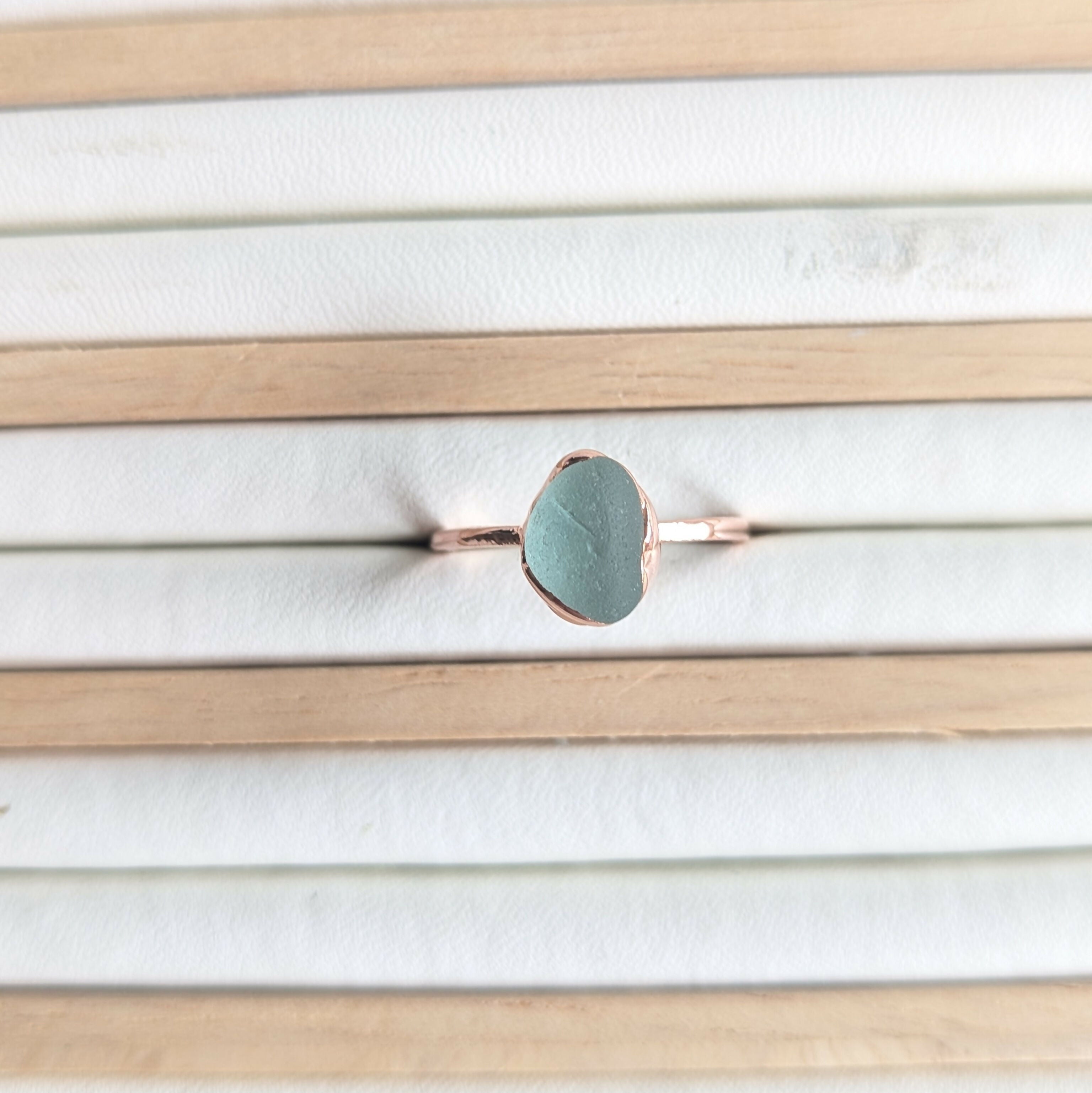 Seaglass Ring - size O