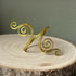 Gold Spiral Wire Wrapped Wrist Cuff Bracelet