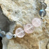 Handmade Sterling Silver Rose Quartz And Labradorite Stretch Bracelet