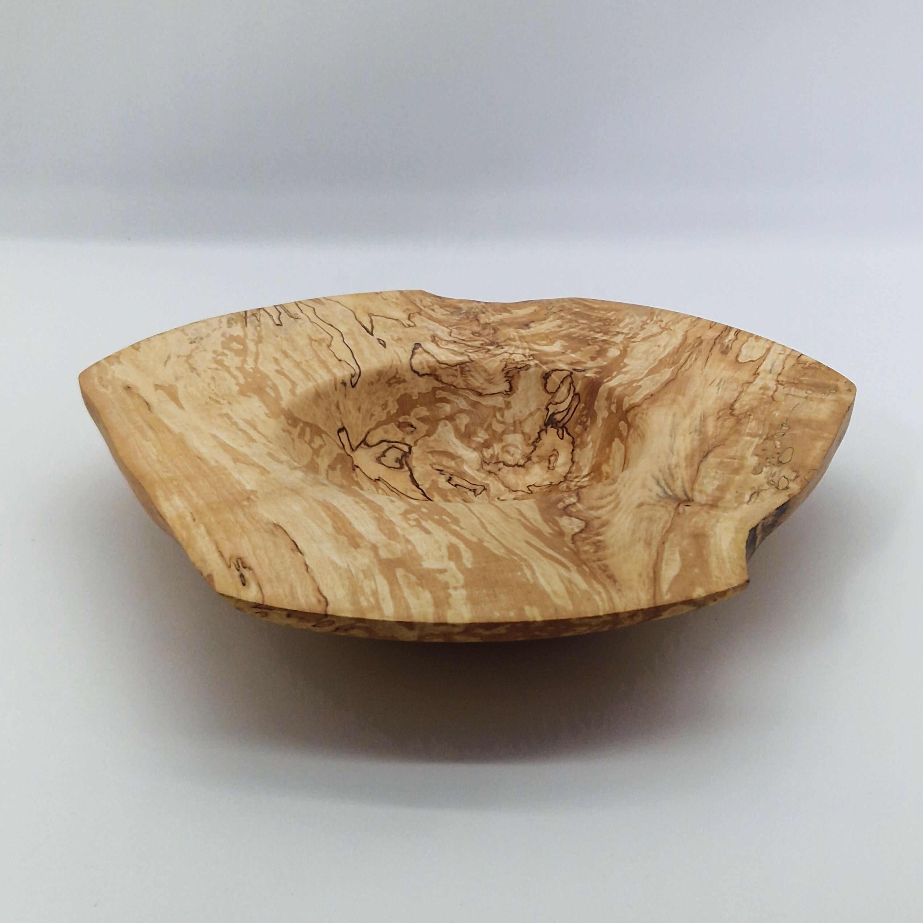 Hand Turned Natural Edged Winged Bowl made from Silver Birch Wood