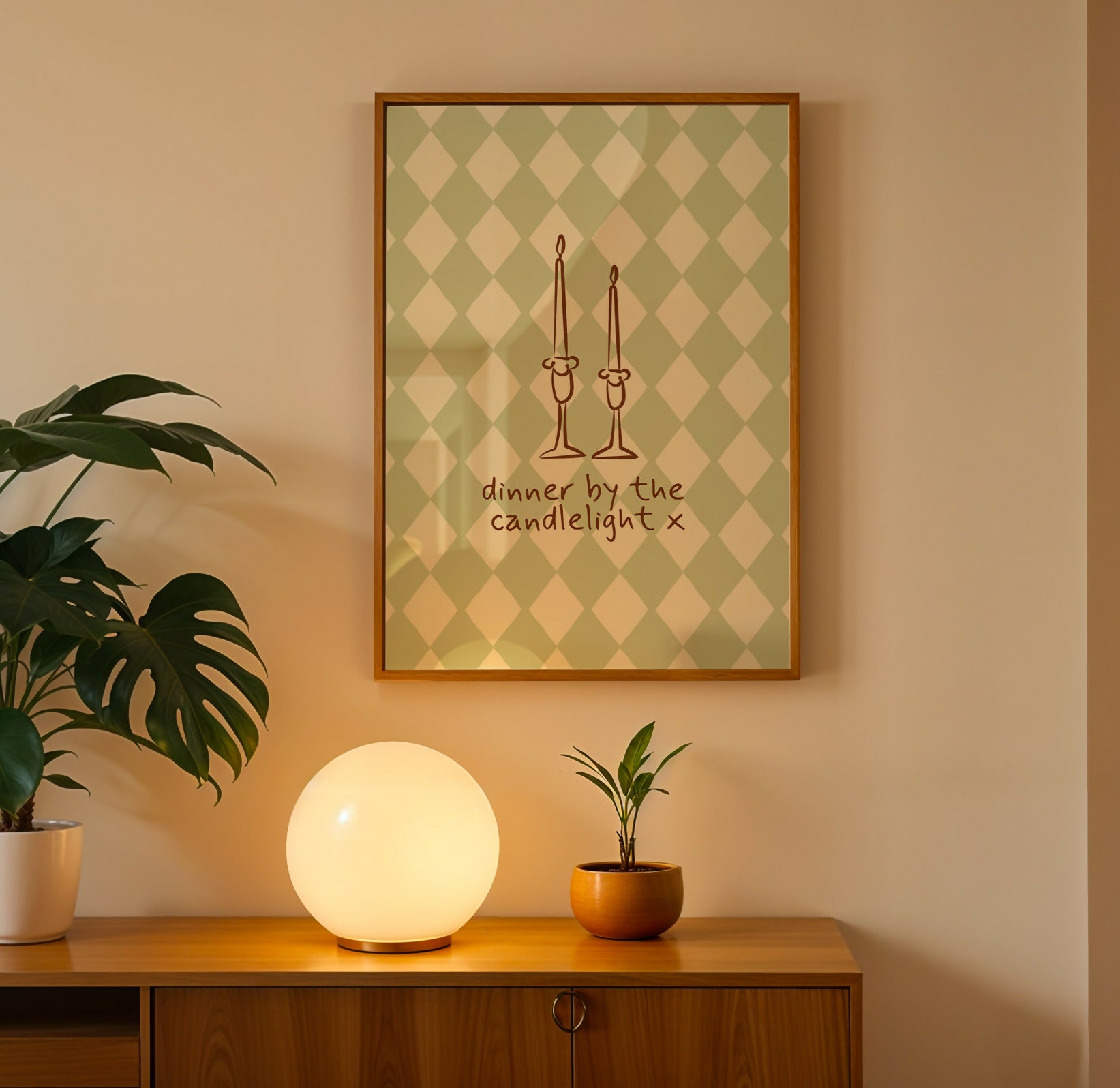 Dinner By The Candlelight Print