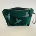 Green Velvet Hummingbird Makeup Bag