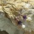 Handmade Gold Vermeil Strawberry Quartz, Amethyst And Fresh Water Pearl Earrings
