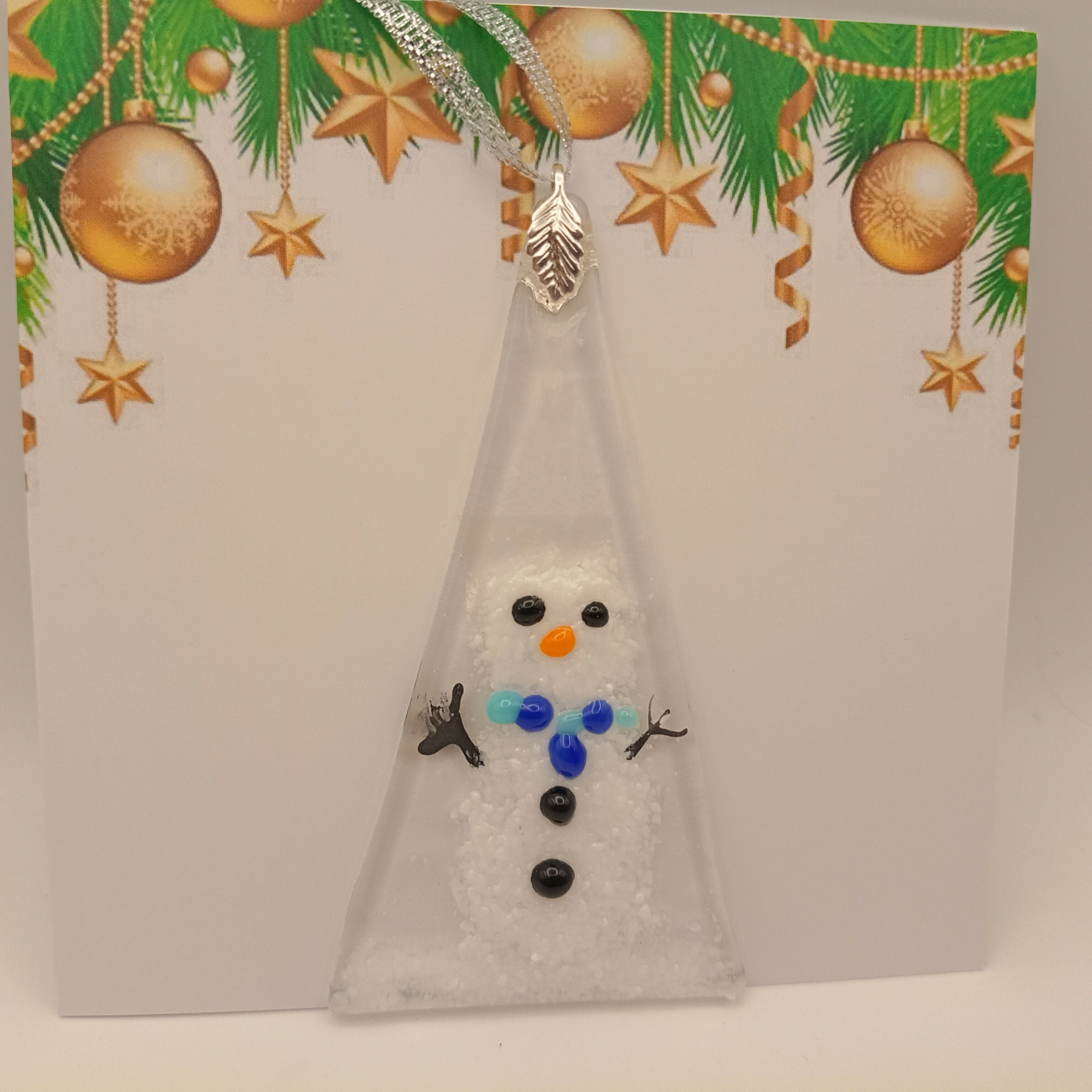 Fused Glass Christmas Card