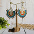 Tropical Blue Macrame Earrings; Boho Colourful Dopamine Colourful Statement Earrings