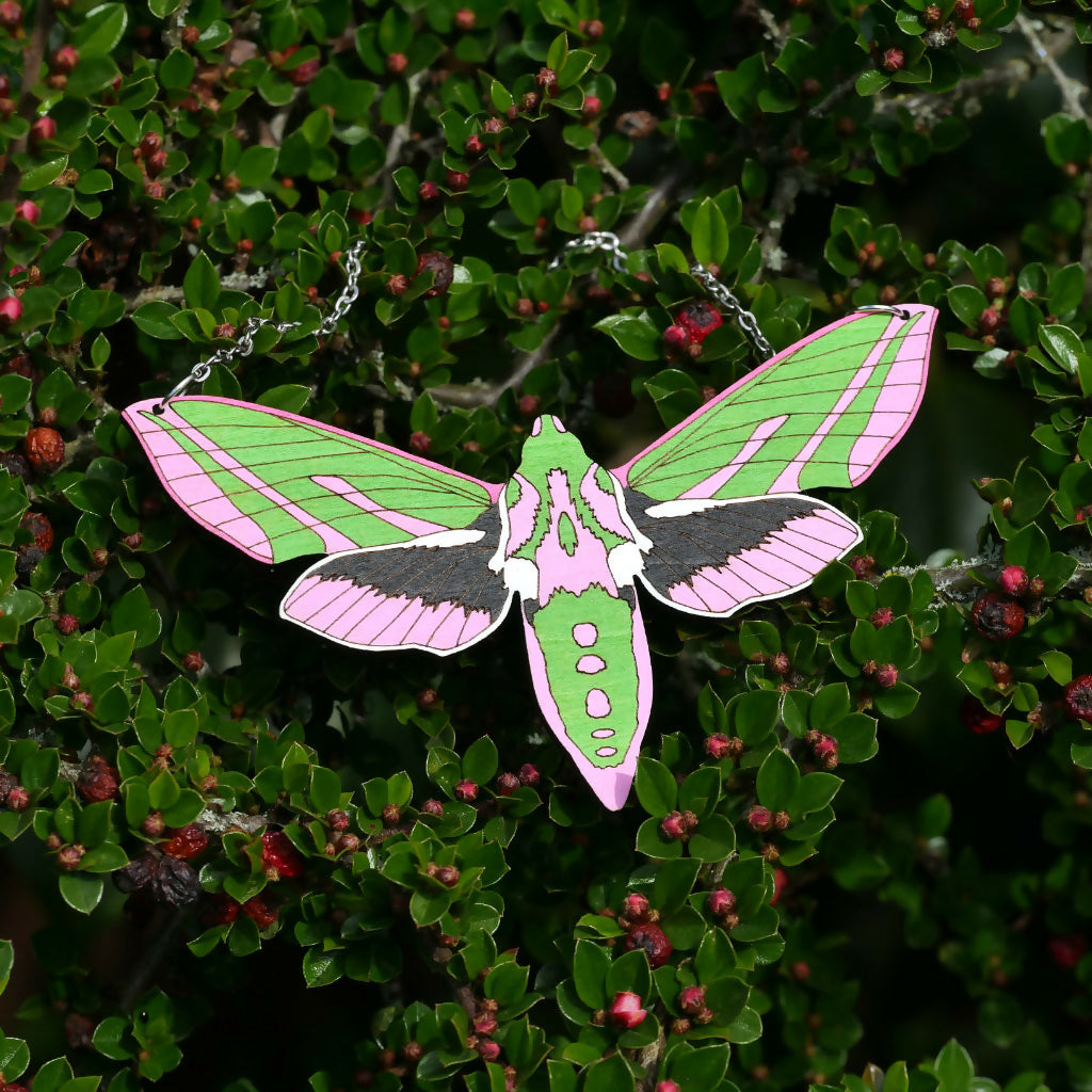 Elephant Hawk Moth Necklace
