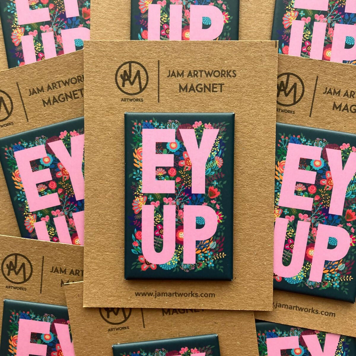 Floral Yorkshire Sayings Fridge Magnets