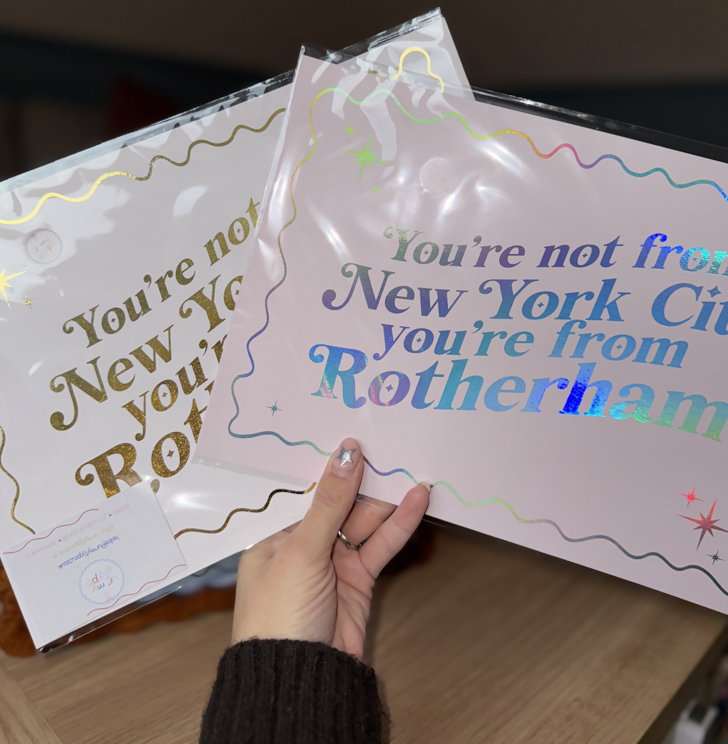 You're Not From New York City Hot Foil Lyric Print