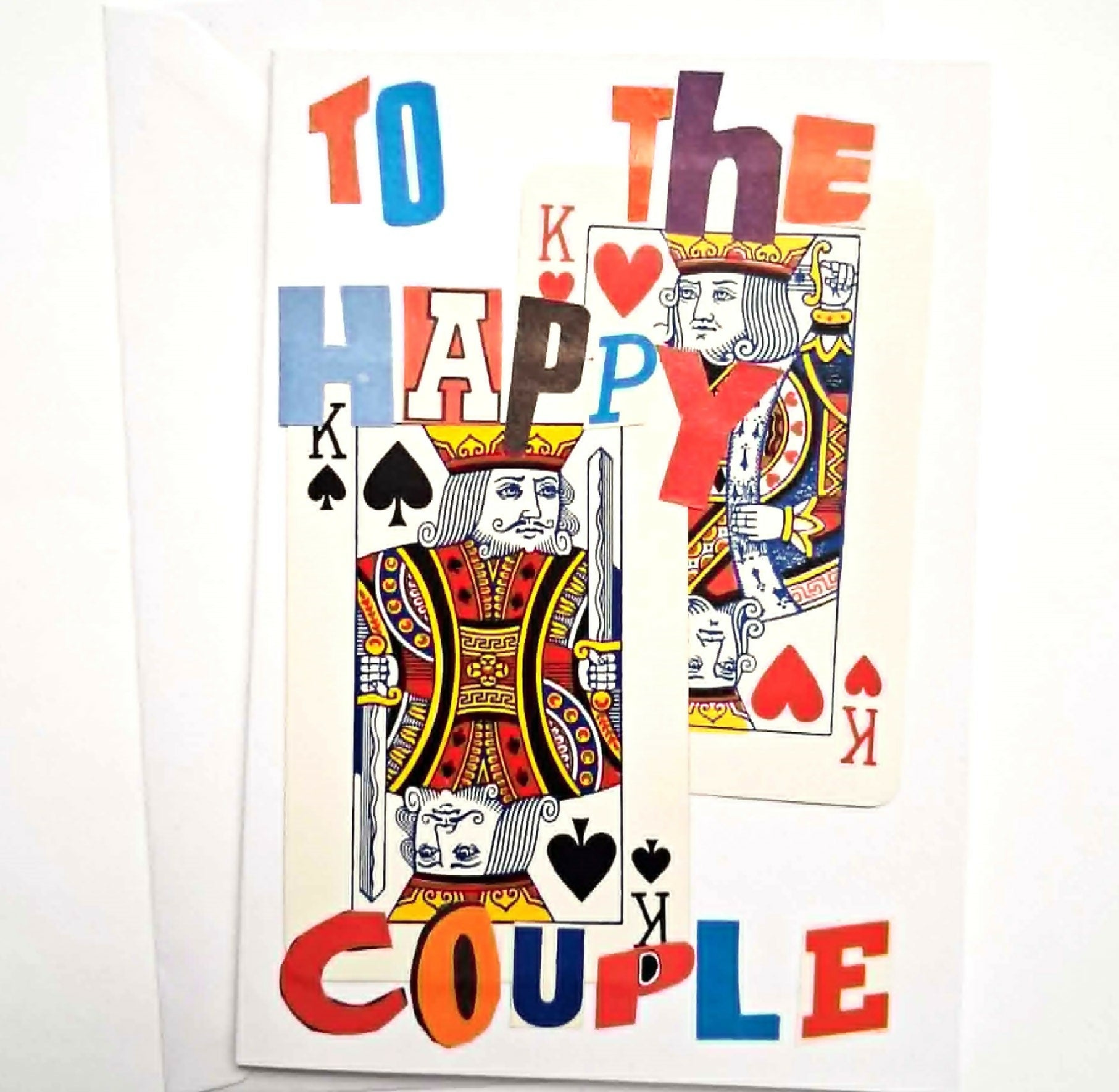 King and King Upcycled Wedding Card