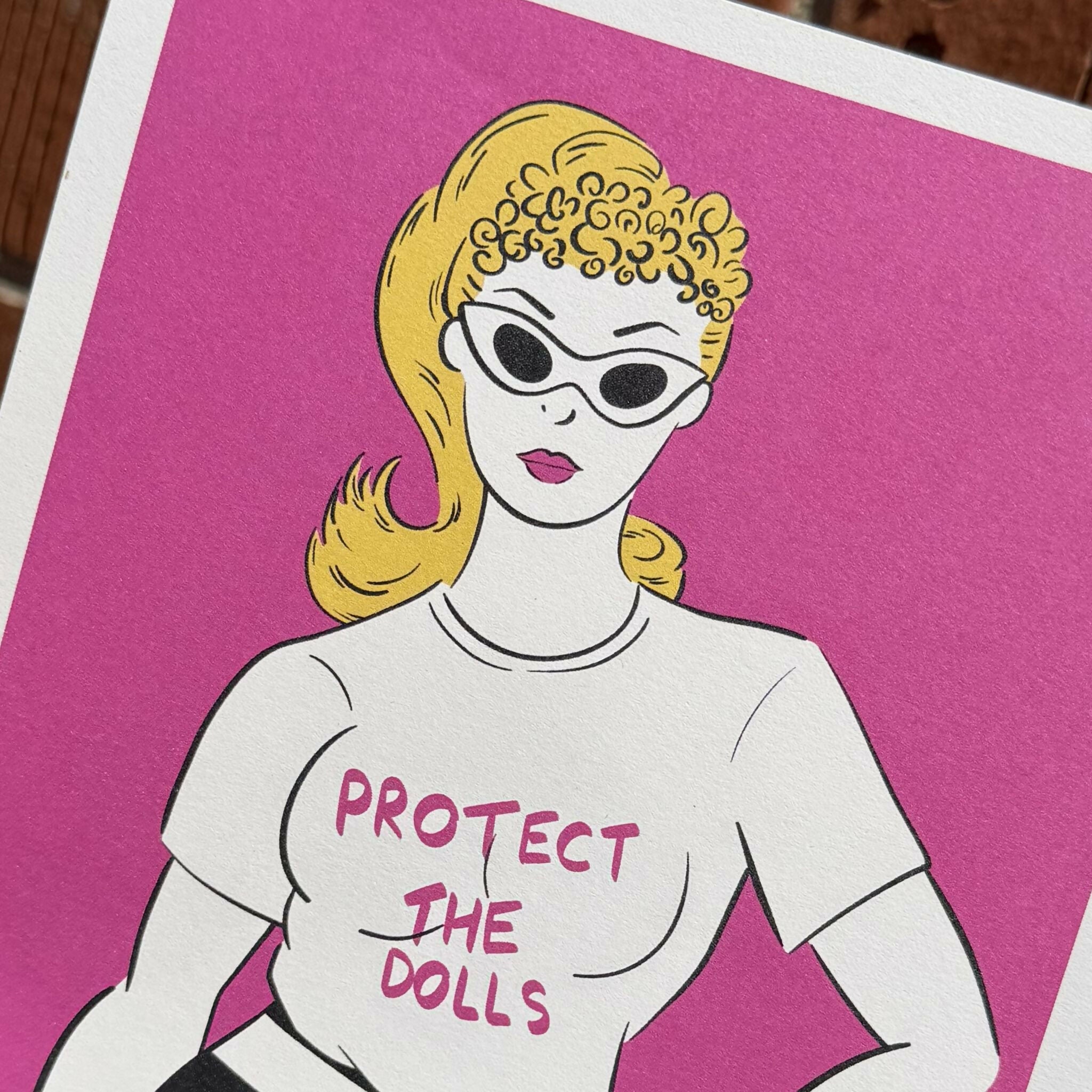 Protect The Dolls - Illustrated Barbie Pin-Up Print