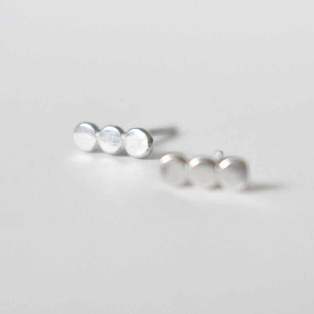 Sterling Silver Dots Stud Earrings