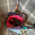 Unique Design Handcrafted Bag Purse Handbag Made From Upcycled Jeans And Bright Fabrics
