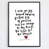 I Wish You Joy Beyond Measure Poem Print