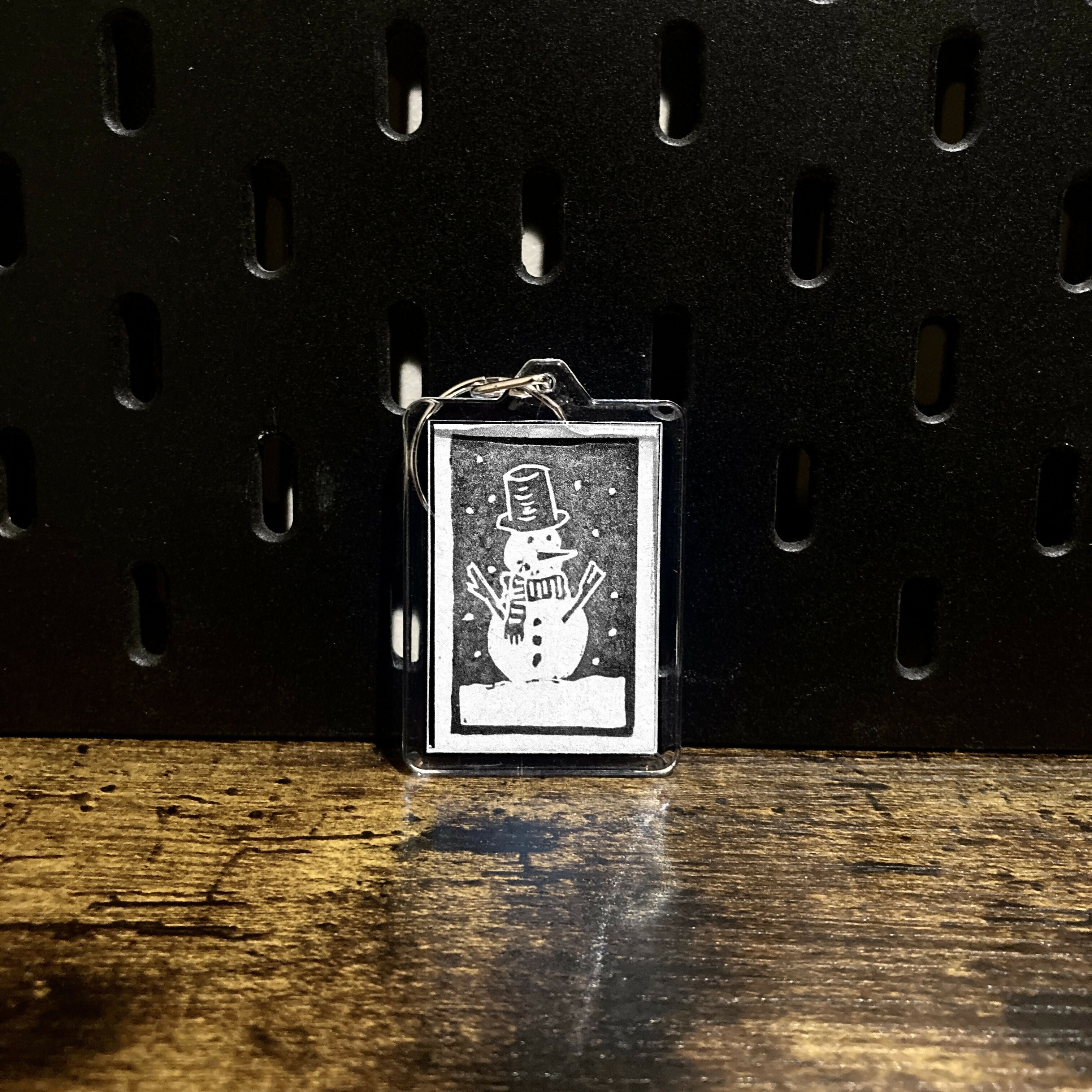 Keyring - Snowman mini print