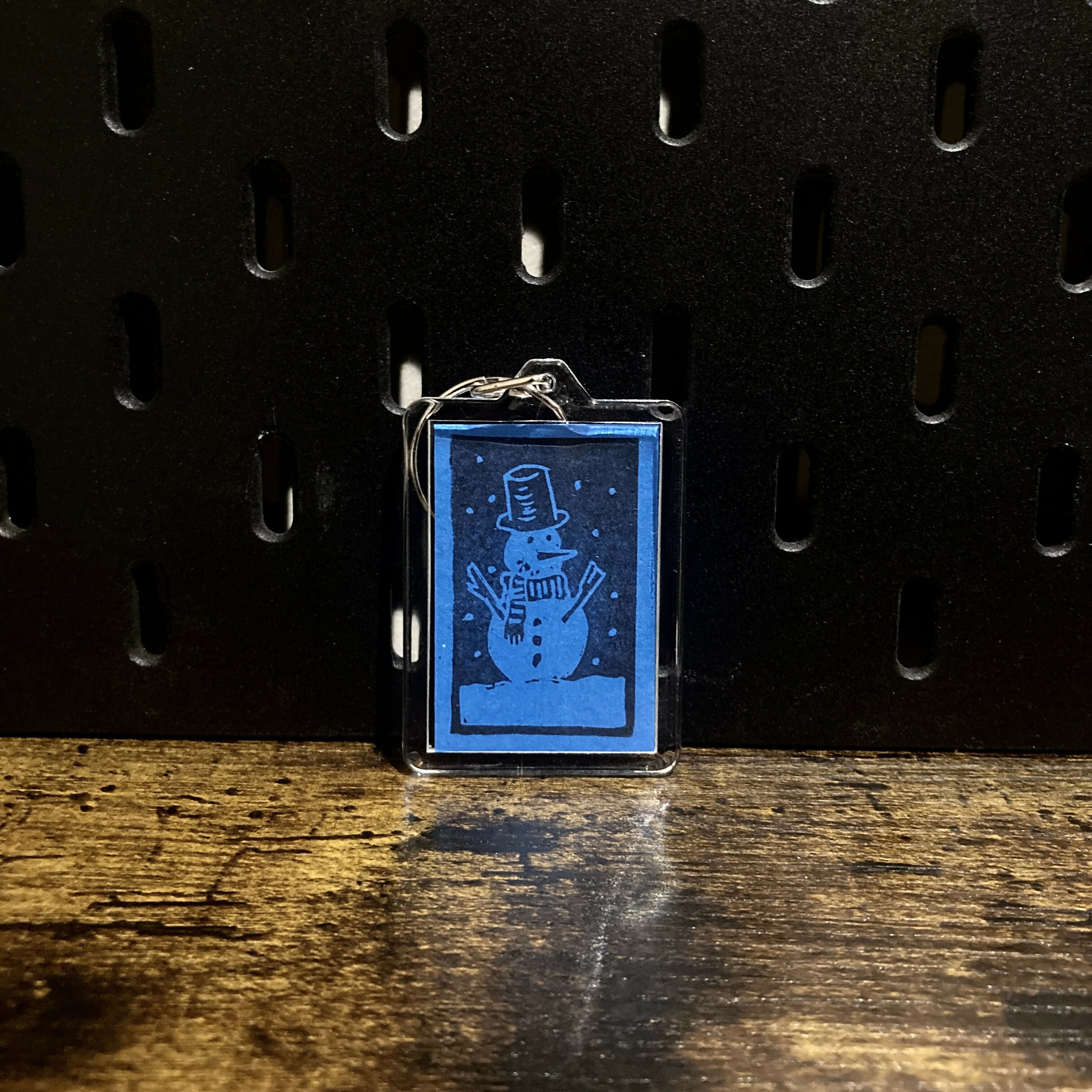 Keyring - Snowman mini print