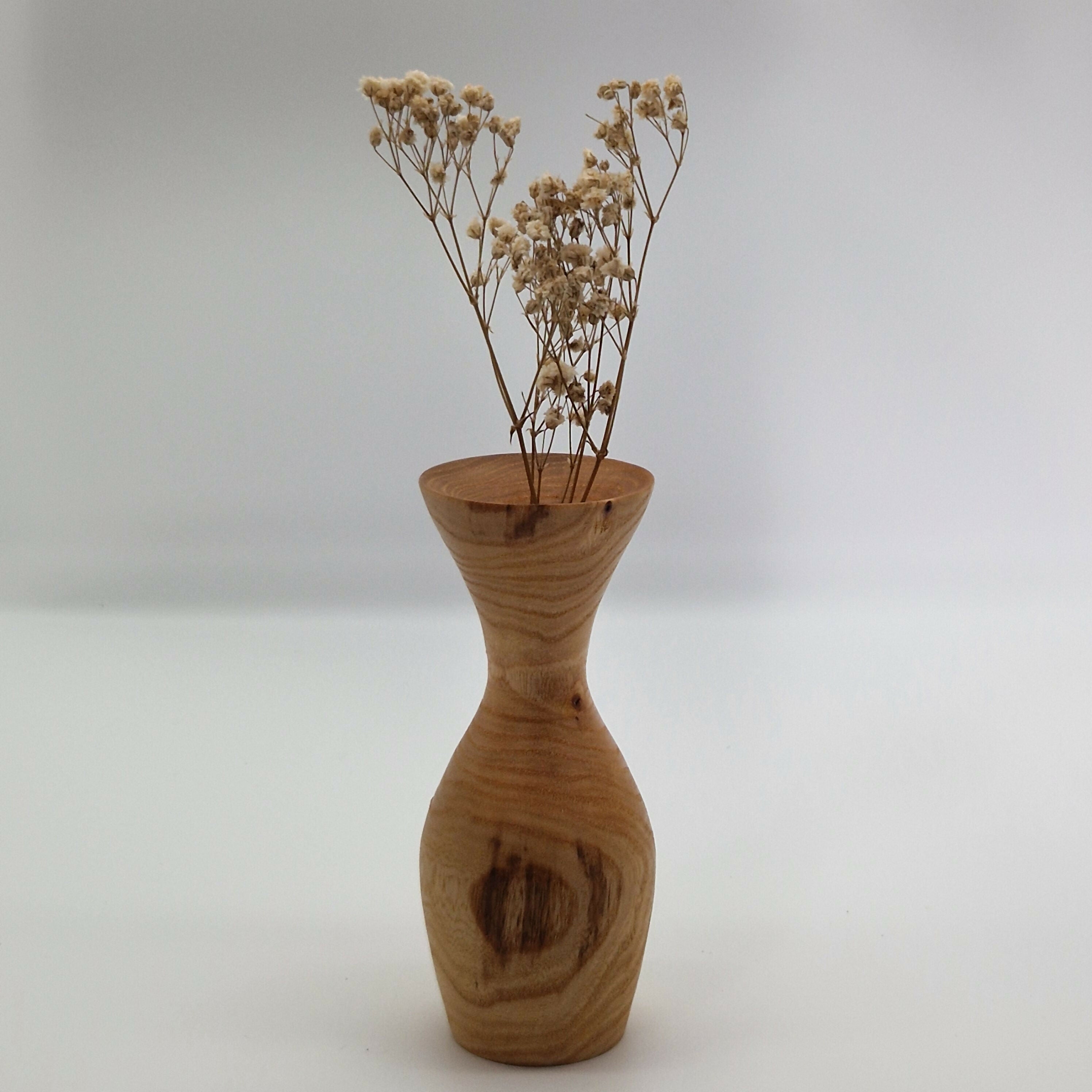 Hand Turned Bud Vase made from Elm Wood