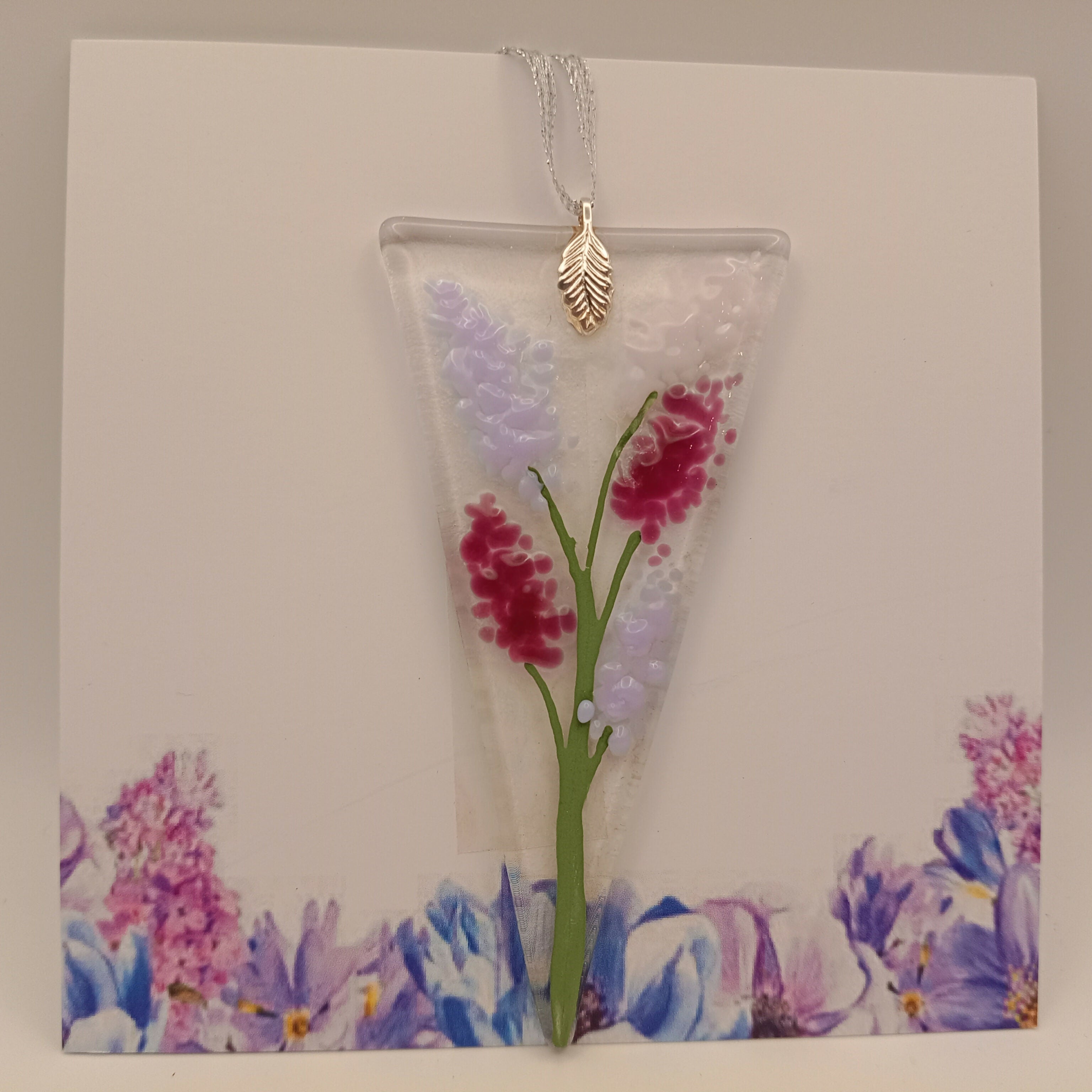 Fused Glass Flower Card
