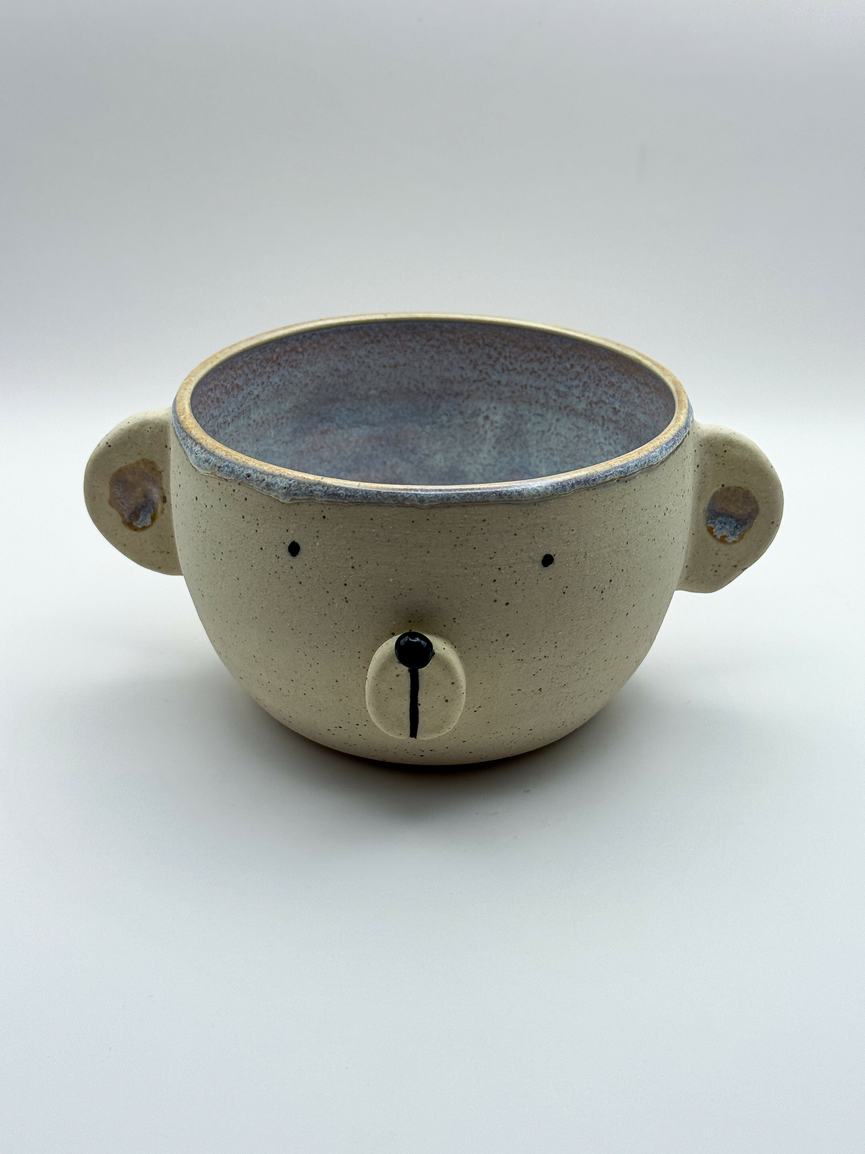 Handmade Light Bear Ceramic Bowl