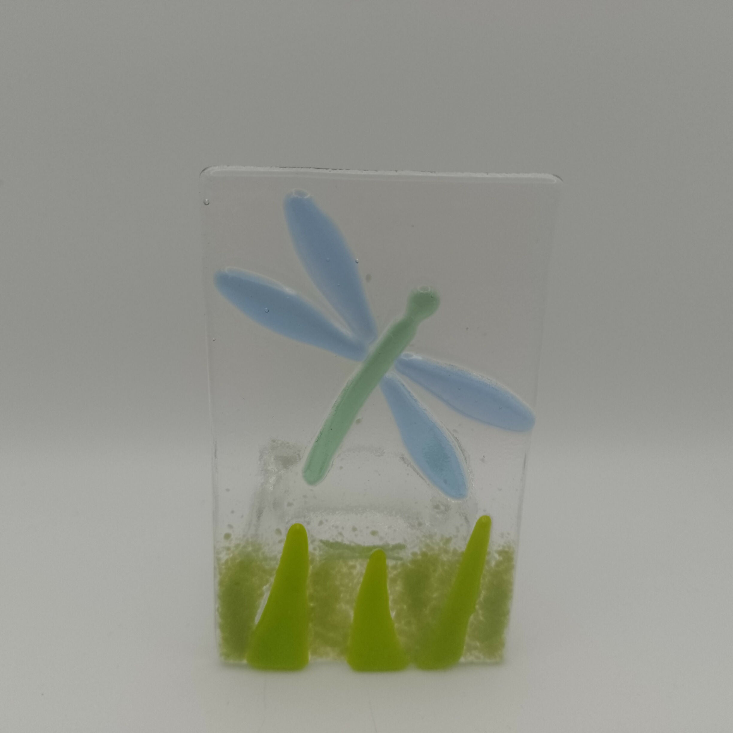 Fused Glass Dragonfly Tealight Holder