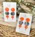 Funky Pattern Collection - Orange Droplet Polymer Clay Earrings
