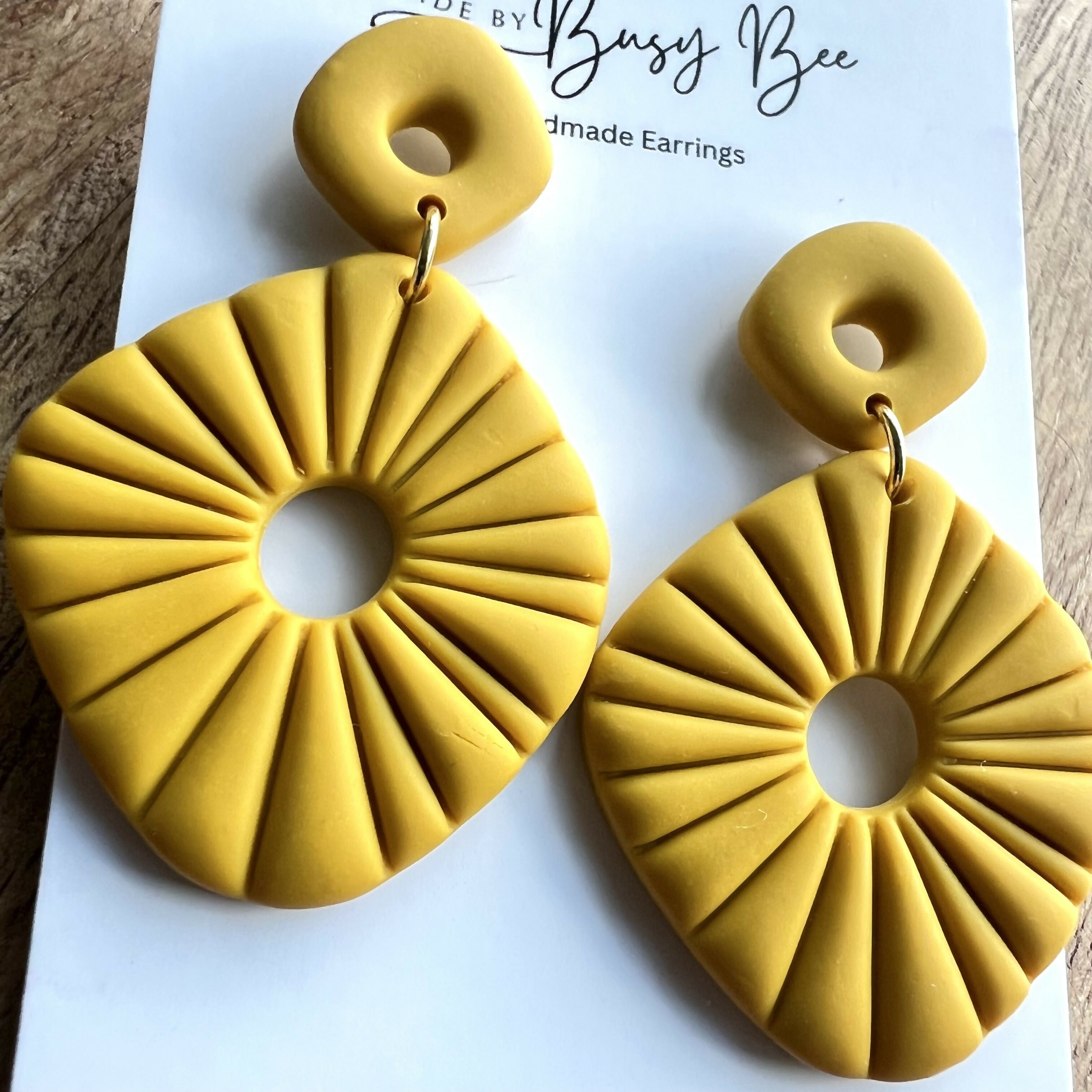 Organic Shape Polymer Clay Earrings/Modern Statement Dangle Earrings