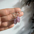 Sterling Silver Amethyst Dangle Earrings with Silver Studs