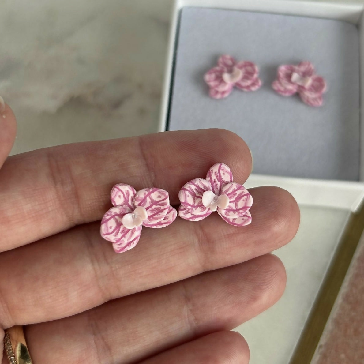 Orchid Stud Earrings