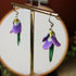 Iris Lavender Bounty Clay Dangle Earrings