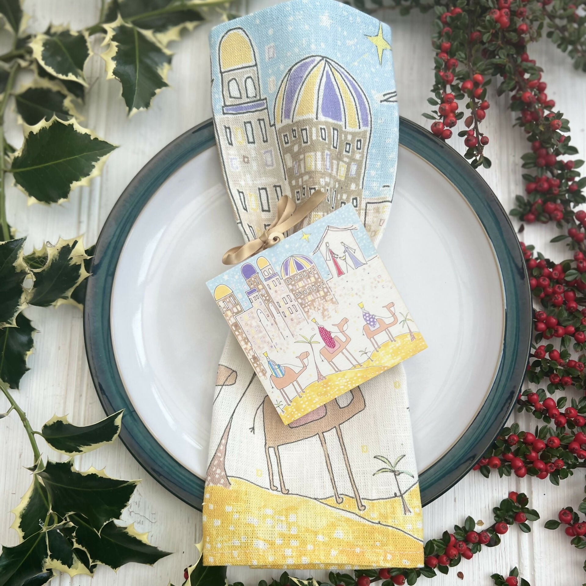 Wooden Christmas Decoration - 'Following the Star' Design