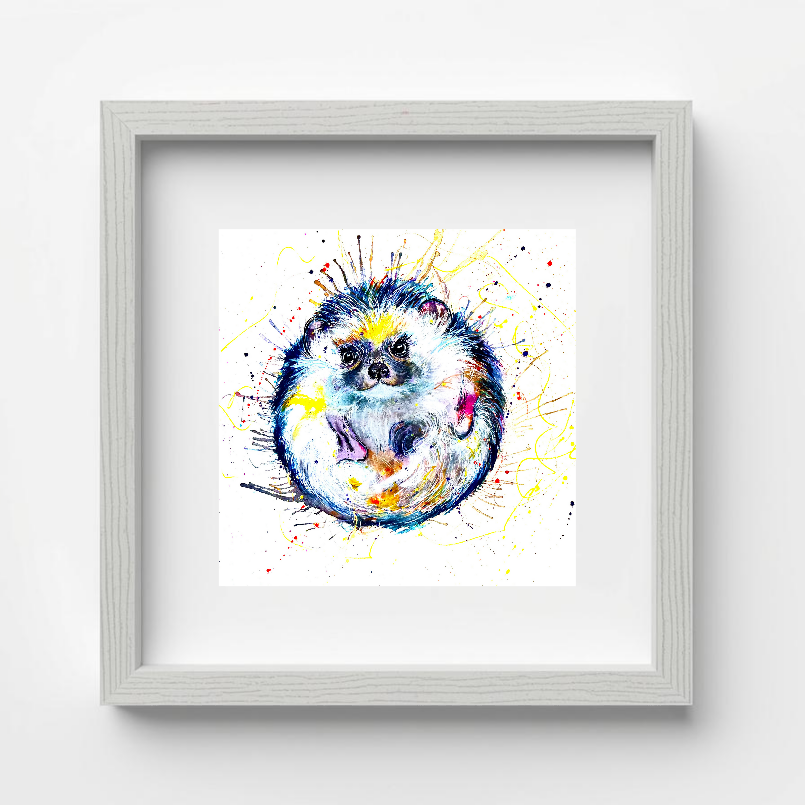 FINE ART PRINT OF BABY HEDGEHOG, PART OF THE 'LITTLE MINI TREASURE' ART COLLECTION