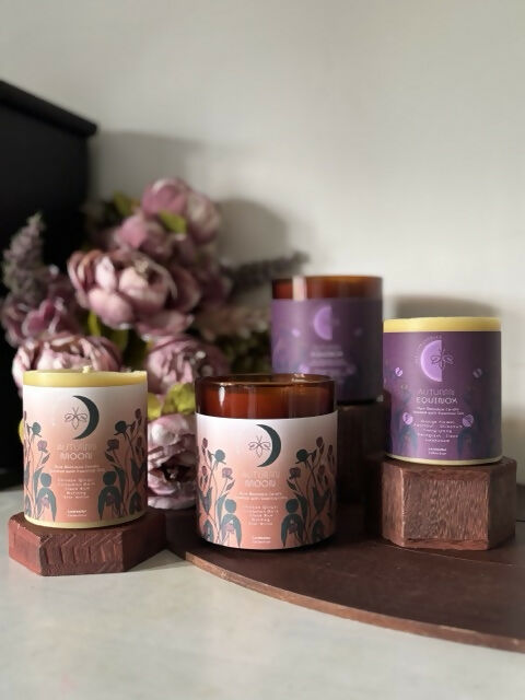 Autumn Moon - 100% Natural Essential Oil & Beeswax Pillar Candle