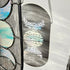 Iridescent & Clear Corded Moon-Phase Stained Glass Panel