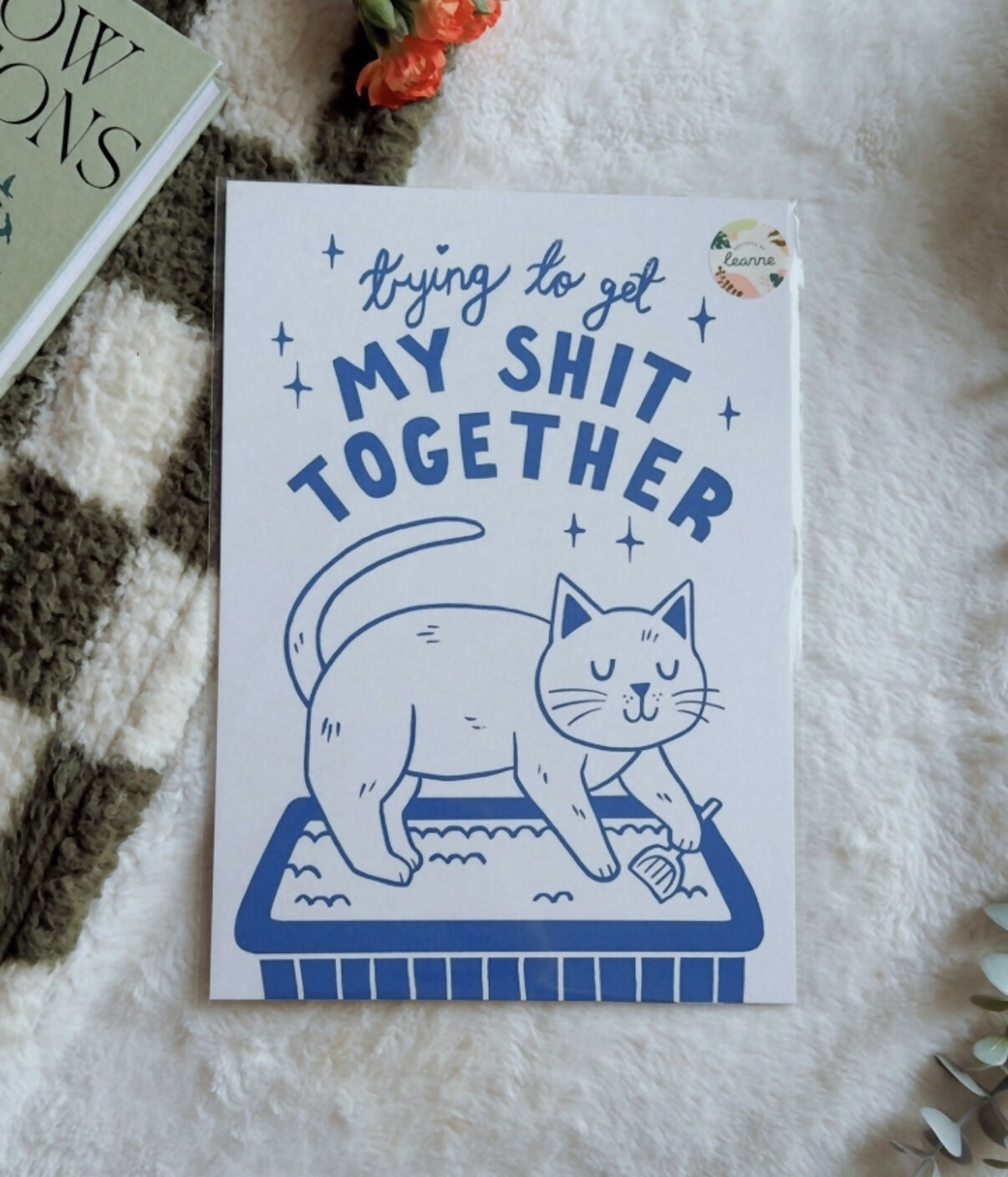 Trying to Get My Shit Together Cat Print