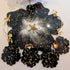 BEAUTIFUL BLACK AND GOLD TRAY SET WITH 4 COASTERS