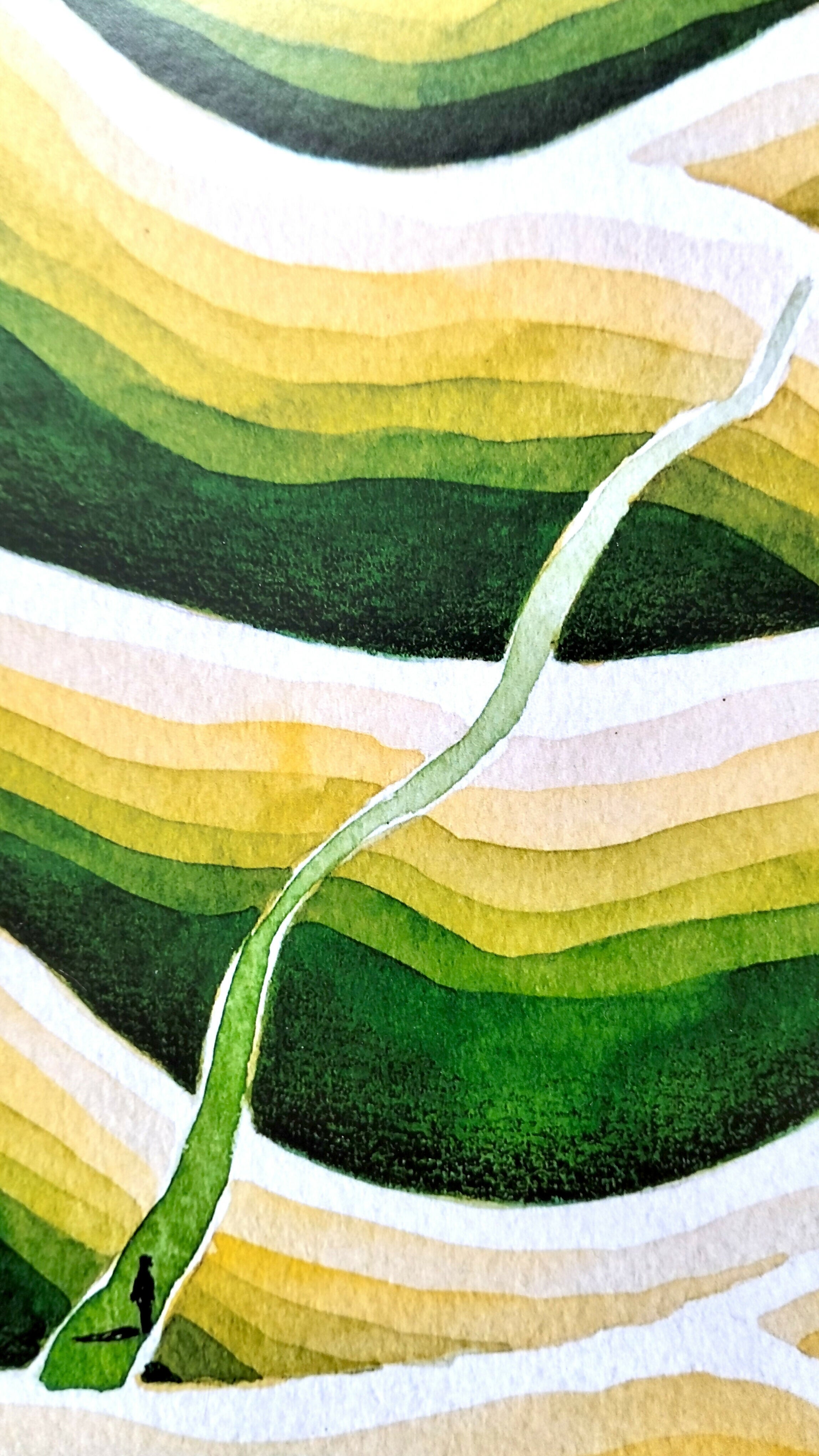 A4 Abstract Landscape Art Print | Solitude