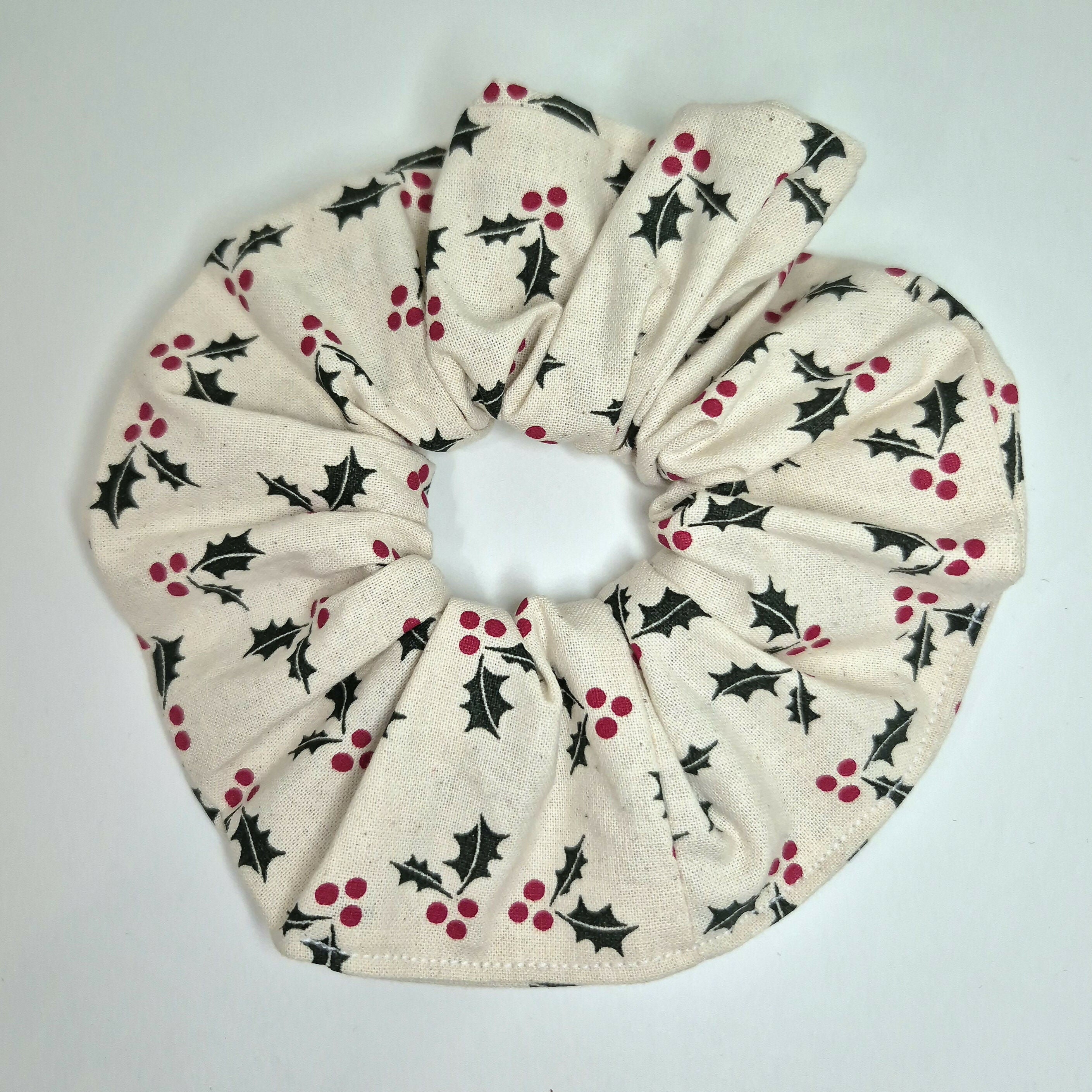 100% Cotton Christmas Festive Large Scrunchie - Various Designs