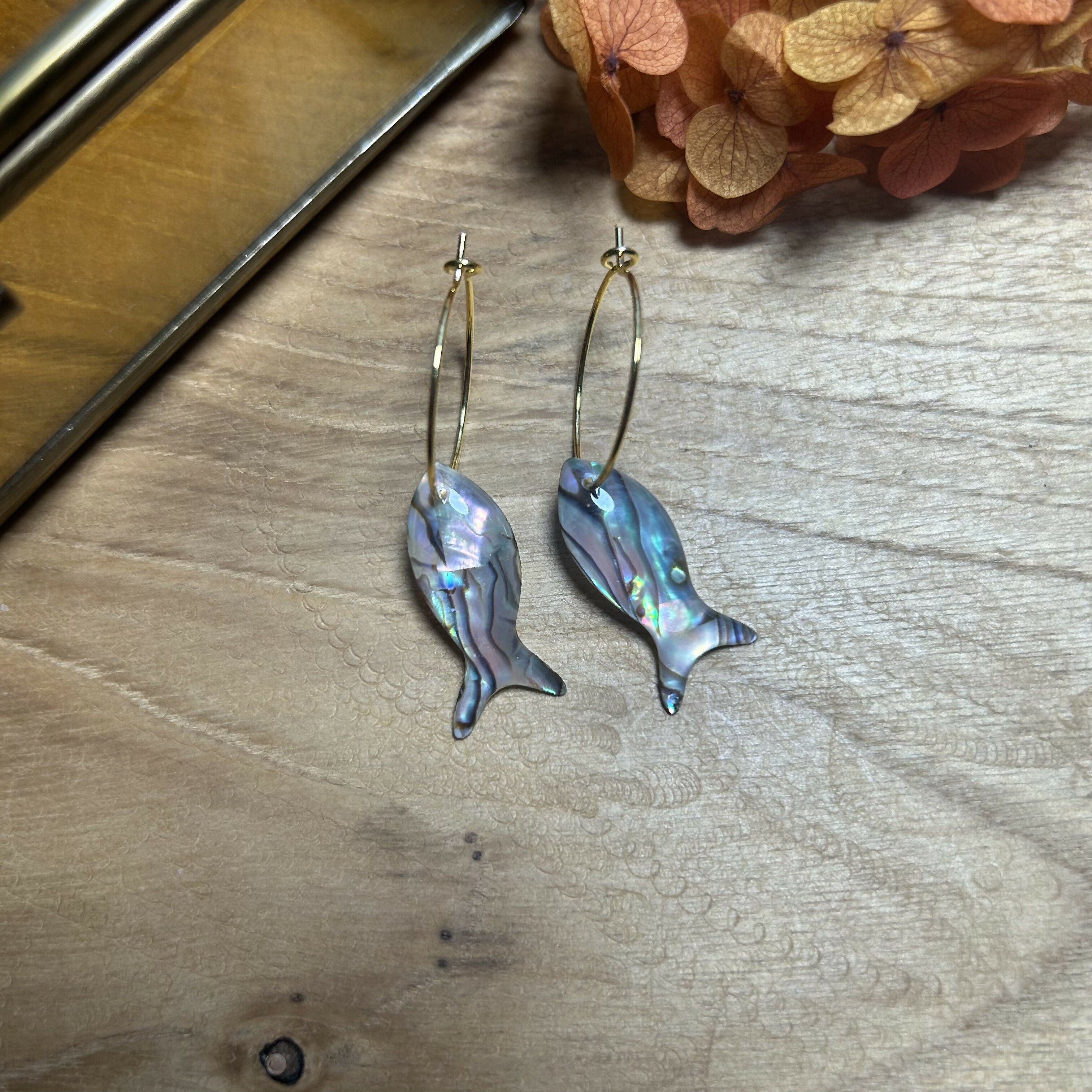 Lovely Gold Plated Fish Hoops