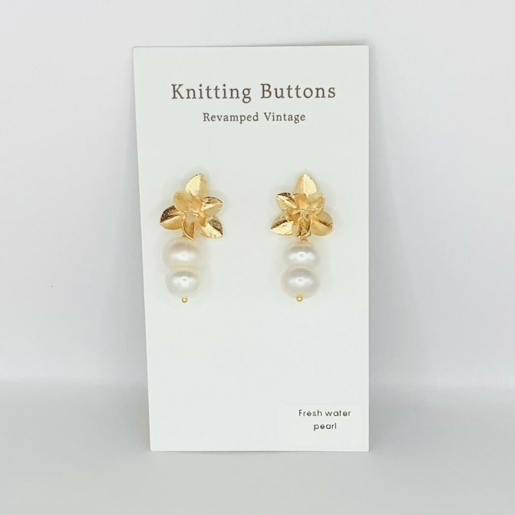 Revamped Vintage Earrings - Floral