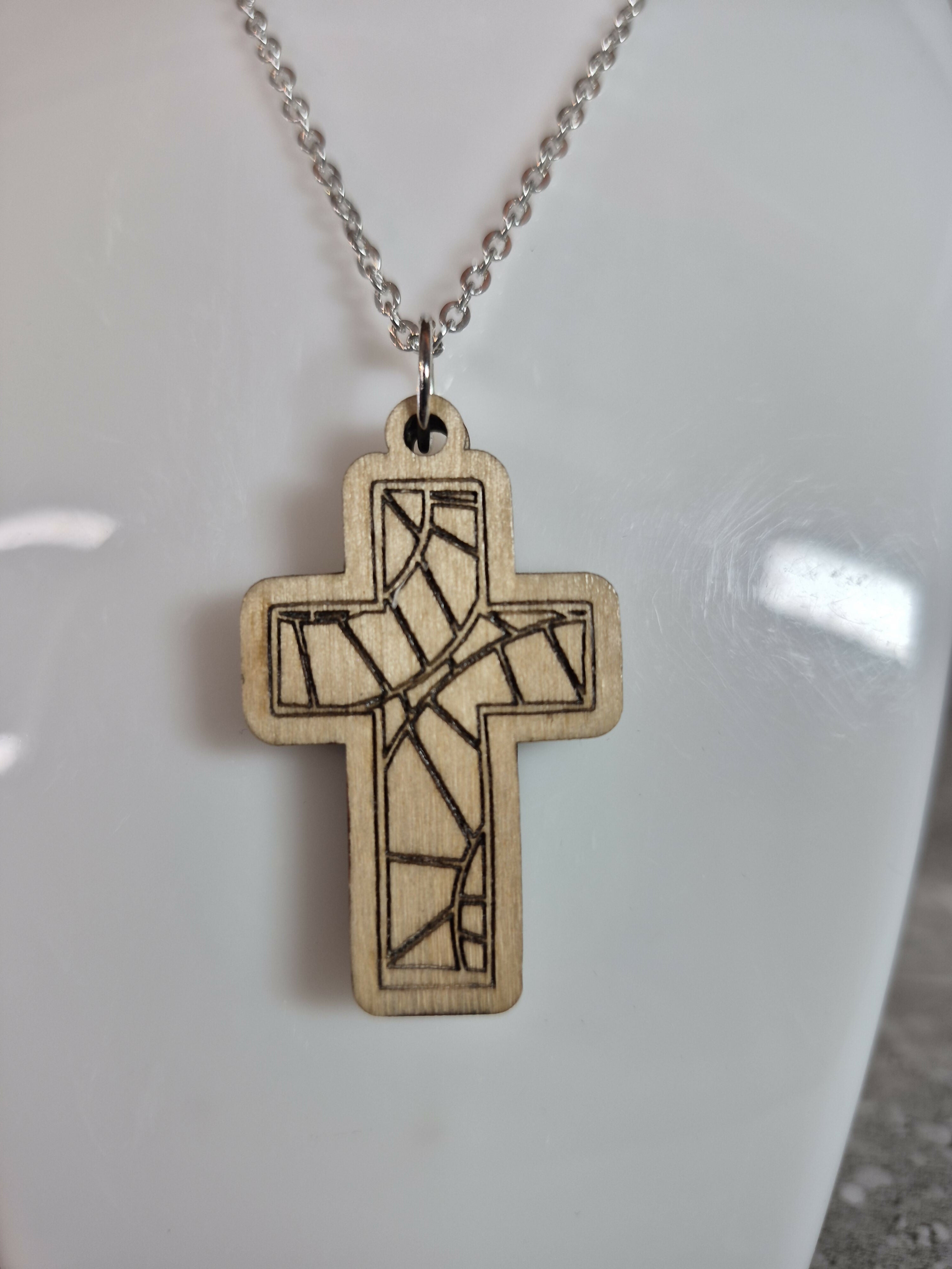 Handmade and Engraved Cross Pendant