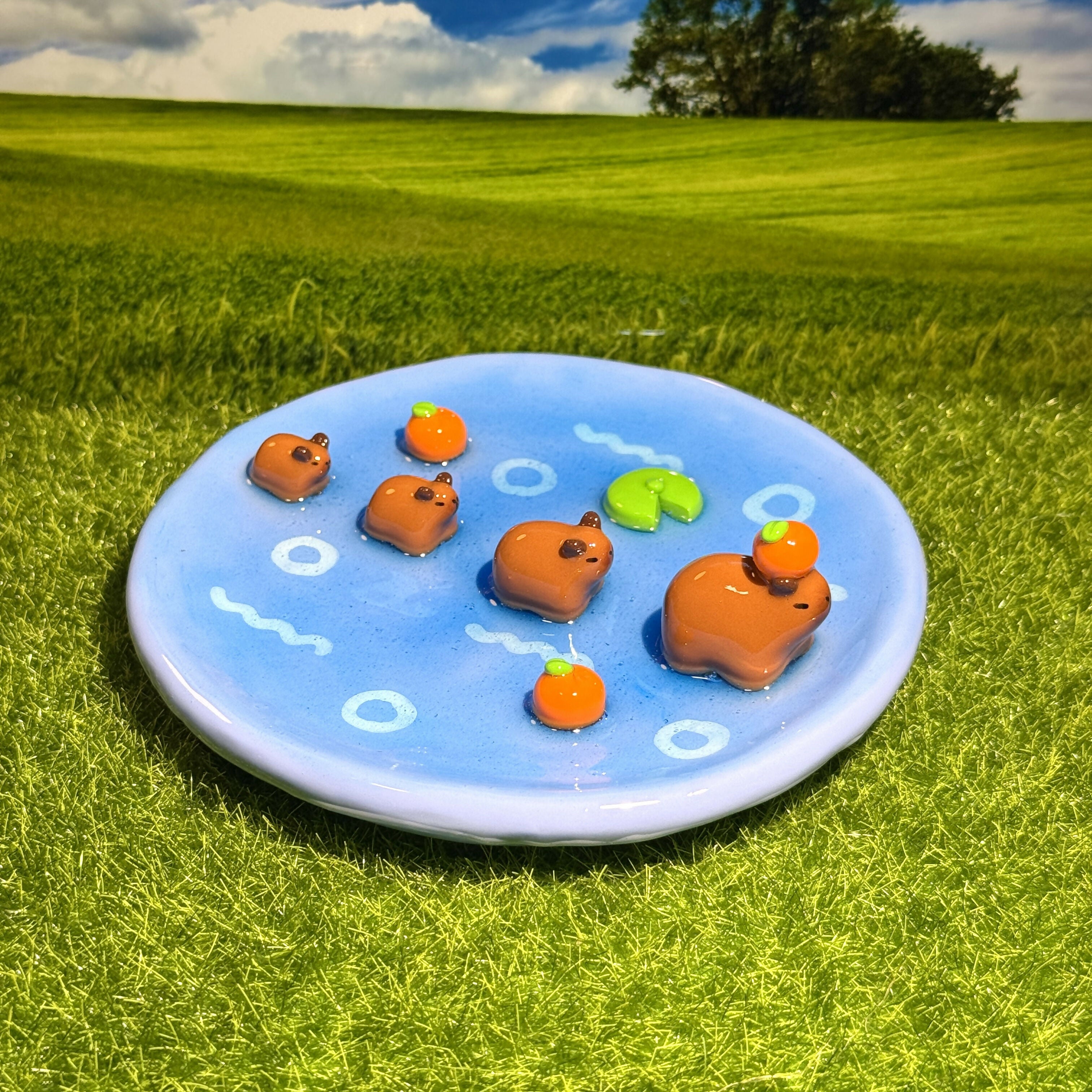 Capybara Swimming Trinket Dish