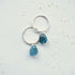 Sterling Silver & Apatite Drop Hoop Earrings