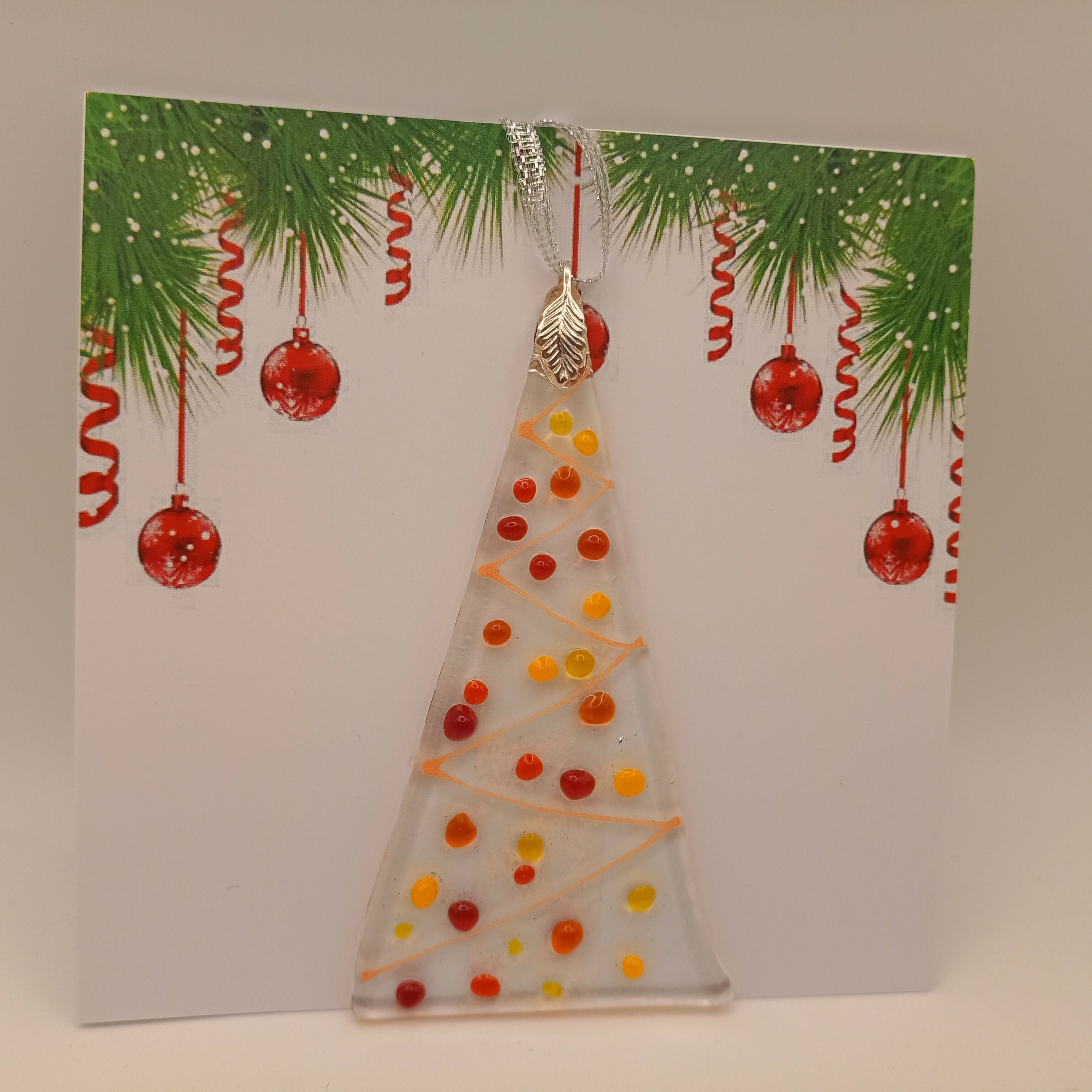 Fused Glass Christmas Card