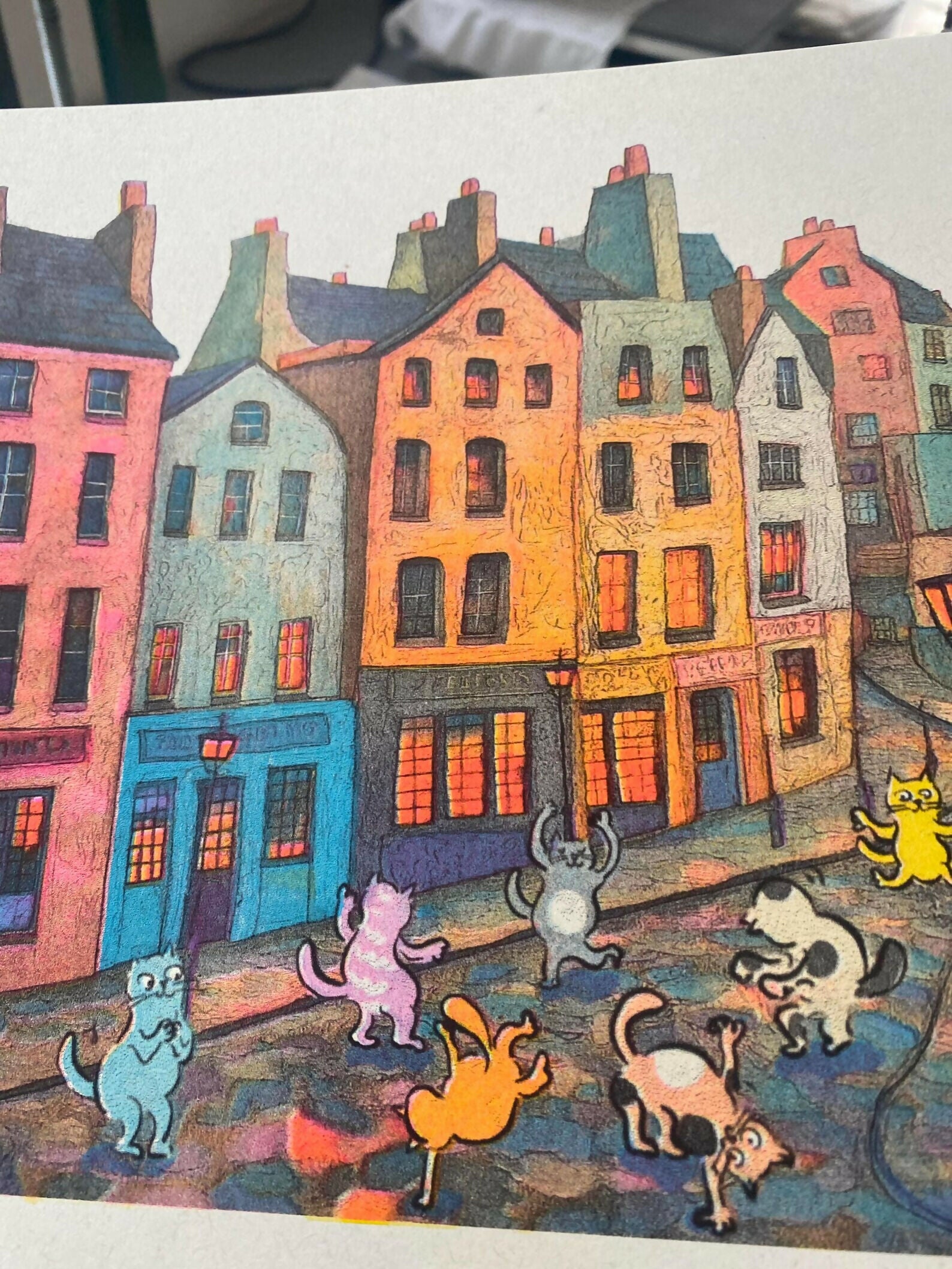 Cats in the City Riso Print