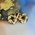 Handmade Autumn Colours Domed Circle Resin Charms On Chunky Hoops